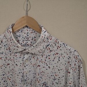 Rhoback USA Paint Splatter Print Polo L